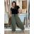 Elegante übergroße Jogginghose für Damen (46/48/50 EINHEITSGRÖSSE) ITALIAN FASHION IM425MILAN  grünes Khaki