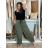Elegante übergroße Jogginghose für Damen (46/48/50 EINHEITSGRÖSSE) ITALIAN FASHION IM425MILAN  grünes Khaki