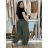 Elegante übergroße Jogginghose für Damen (46/48/50 EINHEITSGRÖSSE) ITALIAN FASHION IM425MILAN  grünes Khaki