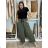 Elegante übergroße Jogginghose für Damen (46/48/50 EINHEITSGRÖSSE) ITALIAN FASHION IM425MILAN  grünes Khaki