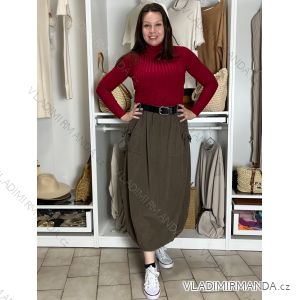 Damen Warmes Langarmkleid (L / XL ONE SIZE) ITALIAN FASHION IM421MIA