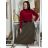 Damen Warmes Langarmkleid (L / XL ONE SIZE) ITALIAN FASHION IM421MIA