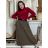 Damen Warmes Langarmkleid (L / XL ONE SIZE) ITALIAN FASHION IM421MIA