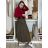 Damen Warmes Langarmkleid (L / XL ONE SIZE) ITALIAN FASHION IM421MIA