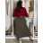 Damen Warmes Langarmkleid (L / XL ONE SIZE) ITALIAN FASHION IM421MIA