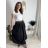 Elegante Hose mit Gürtel für Damen (S/M/L ONE SIZE) ITALIAN FASHION IM425057 -   grau -   S / M / L