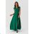 Langes Party-Kurzarmkleid für Damen (36-56) POLISH FASHION PMLMR23AFRODYTA-3 40 Smaragdgrün