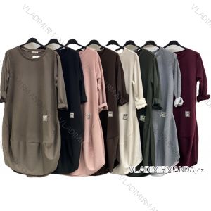 Langärmliges, leichtes Damen-Kapuzensweatshirt mit Reißverschluss, übergroß (52/54/56 ONE SIZE) ITALIAN FASHION IMC25359