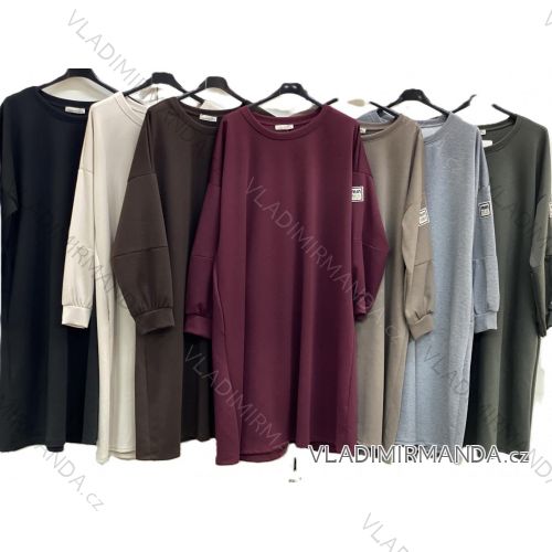 Langärmliges, leichtes Damen-Kapuzensweatshirt mit Reißverschluss, übergroß (52/54/56 ONE SIZE) ITALIAN FASHION IMC25359