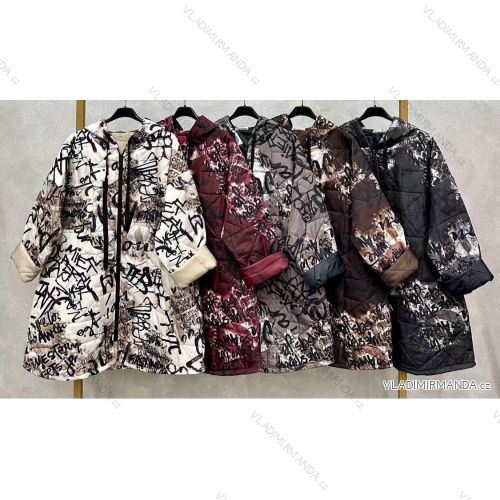 Langärmliges, leichtes Damen-Kapuzensweatshirt mit Reißverschluss, übergroß (52/54/56 ONE SIZE) ITALIAN FASHION IMC25359