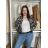 Ärmellose Jacke mit langen Ärmeln (uni sl) ITALIENISCHE Mode IMC17326 -   Schwarz und weiß -   S/M/L