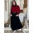 Damen Warmes Langarmkleid (L / XL ONE SIZE) ITALIAN FASHION IM421MIA