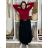 Damen Warmes Langarmkleid (L / XL ONE SIZE) ITALIAN FASHION IM421MIA