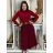 Damen Warmes Langarmkleid (L / XL ONE SIZE) ITALIAN FASHION IM421MIA