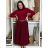 Damen Warmes Langarmkleid (L / XL ONE SIZE) ITALIAN FASHION IM421MIA