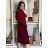 Damen Warmes Langarmkleid (L / XL ONE SIZE) ITALIAN FASHION IM421MIA