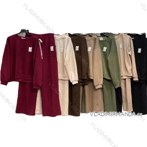 Langärmliges, leichtes Damen-Kapuzensweatshirt mit Reißverschluss, übergroß (52/54/56 ONE SIZE) ITALIAN FASHION IMC25359