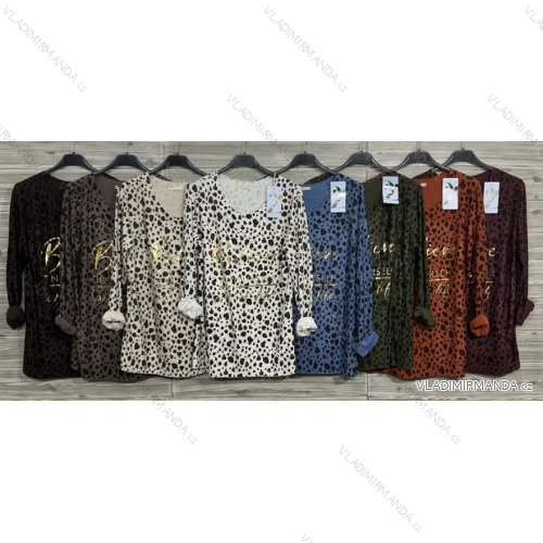 Damen-Strickpullover mit langen Ärmeln (Einheitsgröße S/M) ITALIAN FASHION IMWDT23005