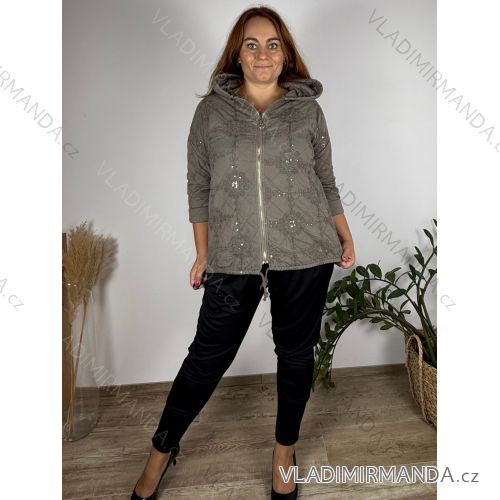 Ärmellose Jacke mit langen Ärmeln (uni sl) ITALIENISCHE Mode IMC17326