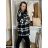 Herbstmantel mit Gürtel, lange Ärmel, Damen (S/M/L ONE SIZE) ITALIAN FASHION IMWCL252807