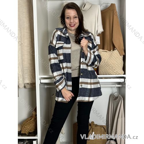 Herbstmantel mit Gürtel, lange Ärmel, Damen (S/M/L ONE SIZE) ITALIAN FASHION IMWCL252807 S / M / L beige