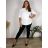 Damen Langarmshirt Tunika Oversized (L / XL ONE SIZE) ITALIAN FASHION IMD211065