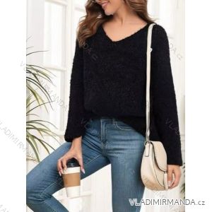 Langärmliger Damen-Strickpullover mit Pelz (S/M/L ONE SIZE) ITALIAN FASHION IMD25234