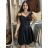Elegante ärmellose Ballkleid-Spitze (uni s-m) ITALIENISCHE ART UND WEISE IM919919