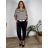 Langarmkleid mit Anhänger Damen Oversized (3XL / 4XL ONE SIZE) ITALIAN FASHION IMWQ2115022 46/48/50 schwarz
