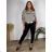 Langarmkleid mit Anhänger Damen Oversized (3XL / 4XL ONE SIZE) ITALIAN FASHION IMWQ2115022 46/48/50 schwarz