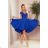 Šaty elegantní společenské krátké s krátkým rukávem PATRICIA (S- 3XL) polská móda NMC-300-3/DU Königsblau S