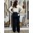 Damenjeans mit weitem Bein, lang, übergroß (38-48) GOODIES GOD253848 42 schwarz