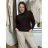 Warmer Langarmpullover für Damen (Einheitsgröße S/M/L) ITALIAN FASHION IMPLI247007 S / M / L braun