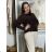Warmer Langarmpullover für Damen (Einheitsgröße S/M/L) ITALIAN FASHION IMPLI247007 S / M / L braun