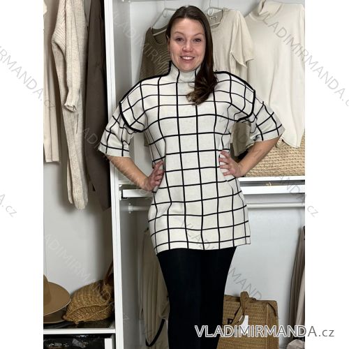 Oversize-Pullover für Damen mit Aufdruck (M / L ONE SIZE) ITALIAN FASHION IMB22KELLY M/L/XL weiß