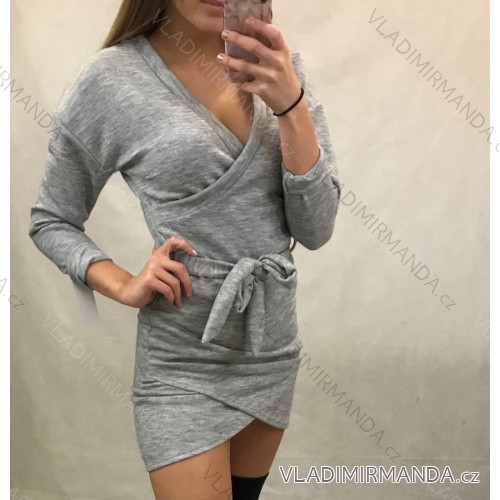 Šaty dlouhý rukáv dámské (UNI S/M) ITALSKÁ MÓDA IMWA20318