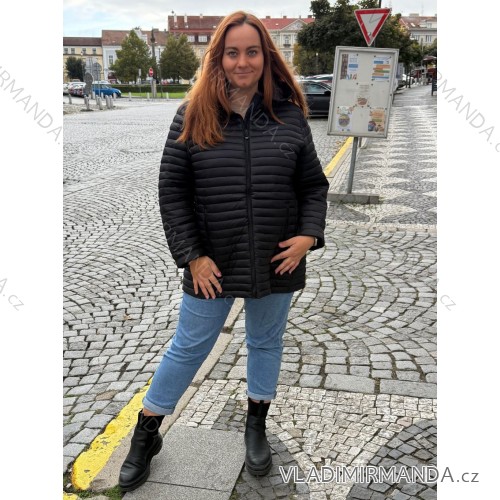 Winterjacke für Damen in großen Größen (54-62) POLISH FASHION LIB22LD-7470 schwarz 56