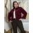 Jacke dünne lange Ärmel Frauen (UNI XS-M) ITALIENISCHE MODE IM120049 S / M / L Wein