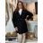 Langes Chiffon-Kurzarmkleid für Damen (S/M ONE SIZE) ITALIAN FASHION IMWGS231048 46/48/50 mittelbraun
