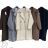 Langärmliges, leichtes Damen-Kapuzensweatshirt mit Reißverschluss, übergroß (52/54/56 ONE SIZE) ITALIAN FASHION IMC25359