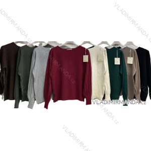 Langärmliges, leichtes Damen-Kapuzensweatshirt mit Reißverschluss, übergroß (52/54/56 ONE SIZE) ITALIAN FASHION IMC25359