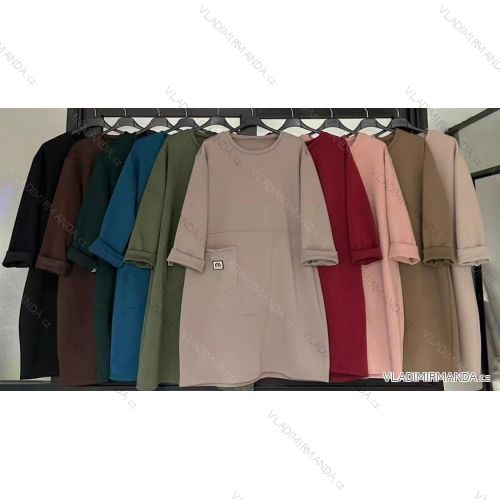 Langärmliges, leichtes Damen-Kapuzensweatshirt mit Reißverschluss, übergroß (52/54/56 ONE SIZE) ITALIAN FASHION IMC25359