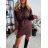 Damen 3/4 Langarm-Hemdkleid (XS/S/M Einheitsgröße) ITALIAN FASHION IMD25030
