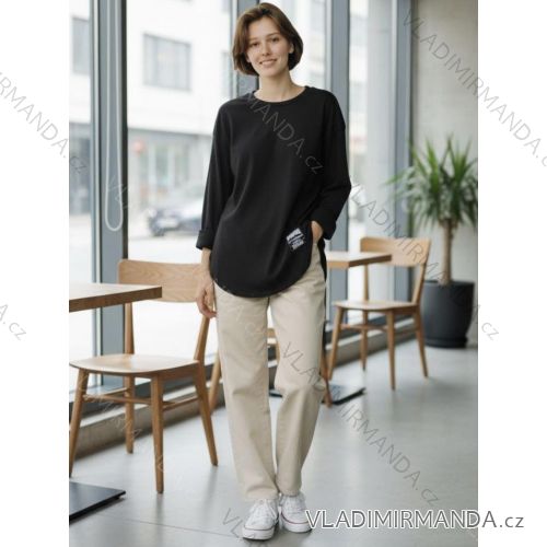 Warmes Langarm-T-Shirt für Frauen (Einheitsgröße S/M) ITALIAN FASHION IMD22967