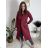 Langer, dünner Mantel mit Gürtel, lange Ärmel, Damen (S/M/L ONE SIZE) ITALIAN FASHION IMWKK252579 beige S / M / L