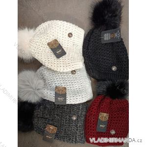 Damen Wintermütze mit Bommel (EINHEITSGRÖSSE) PERFECT POLISH FASHION PVE25001