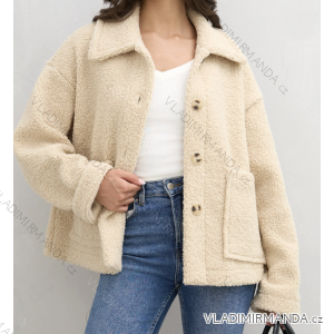 Übergroßer Damen-Kapuzenmantel mit Reißverschluss und langen Ärmeln (S/M/L ONE SIZE) ITALIAN FASHION IMPLI259611