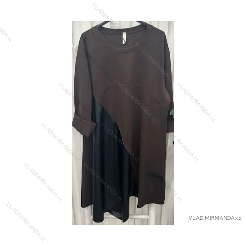 Langärmliger, übergroßer Kapuzen-Sweatshirtmantel mit Reißverschluss für Damen (Einheitsgröße S/M/L) ITALIAN FASHION IMPLI249611