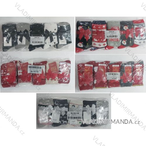 Dünne weihnachtliche Damensocken aus Baumwolle (35-38, 38-41) AURA.VIA AURA23SN517