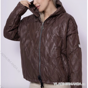 Leichte Damenjacke mit Kapuze, Reißverschluss, langen Ärmeln (S/M/L ONE SIZE) ITALIAN FASHION IMPLI2550874